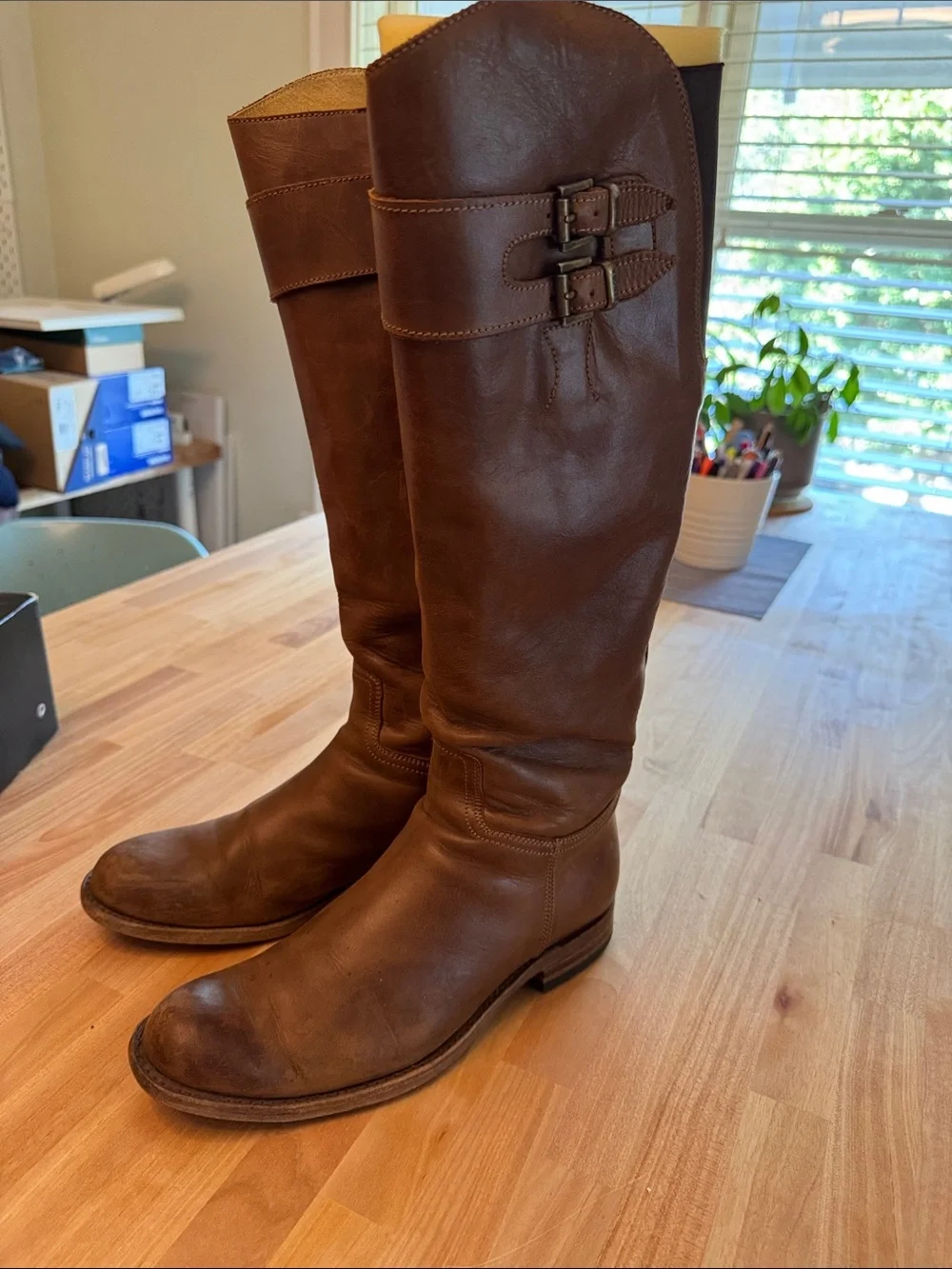 Sendra Classic Tall Leather Riding Boots - Brown 9.5 40